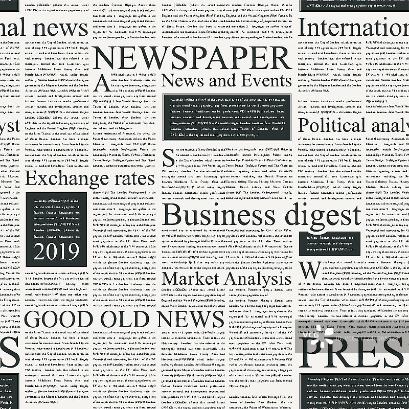 报纸主题无缝图案图片素材