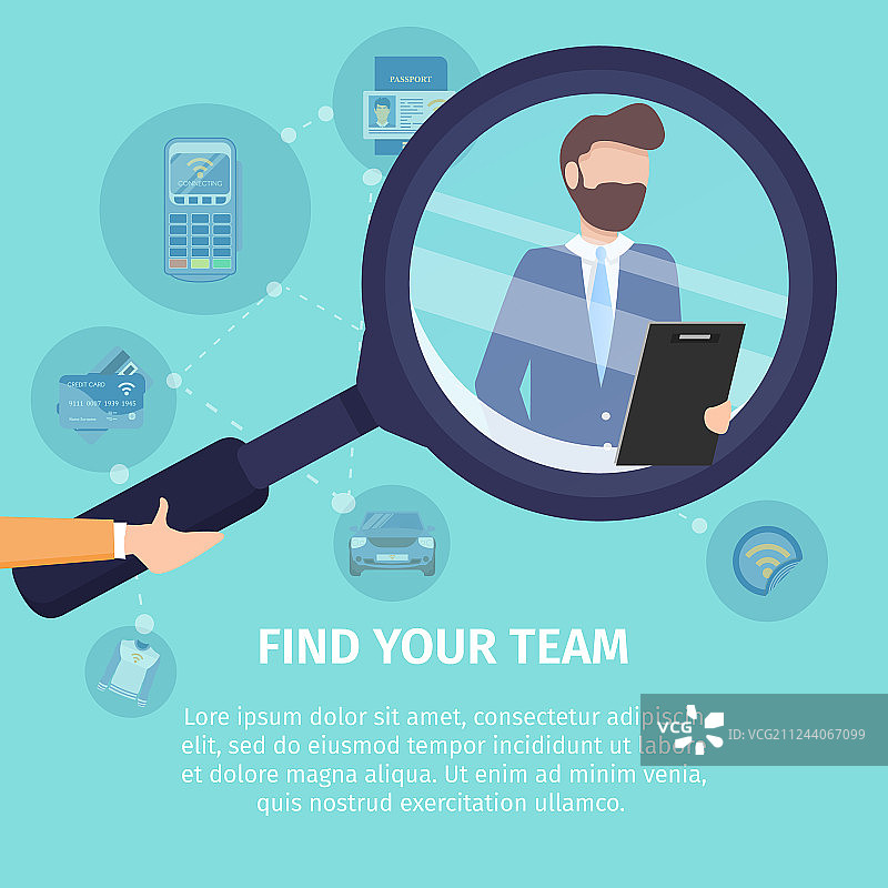 寻找你的商务团队海报模板图片素材