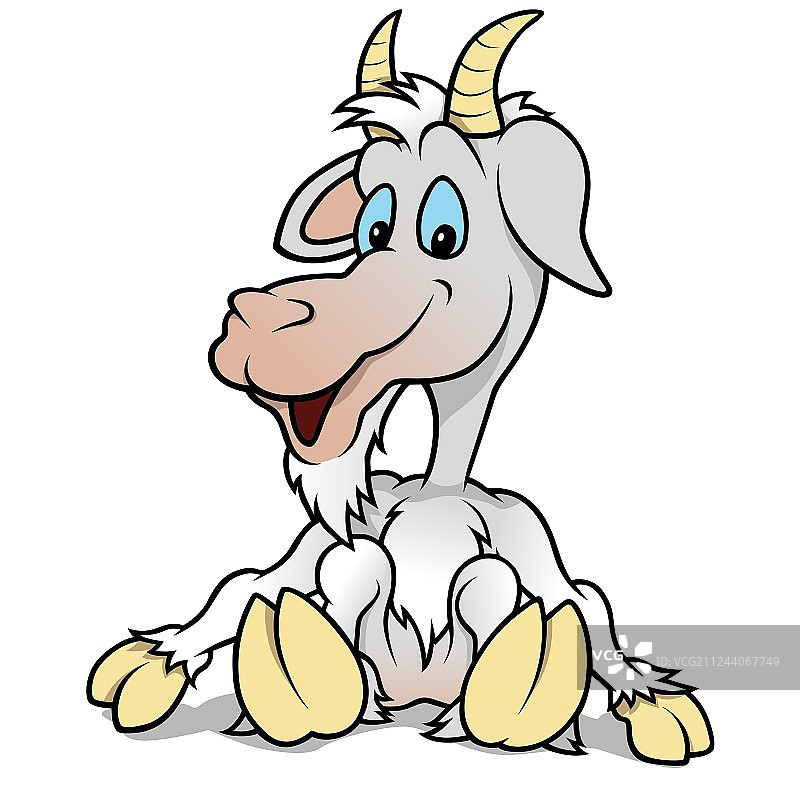 坐着的山羊图片素材