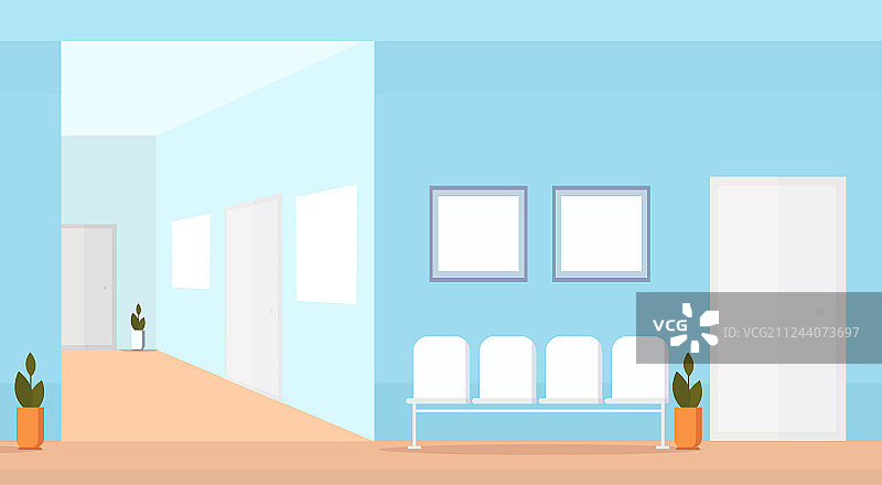 医院候诊大厅空无一人图片素材