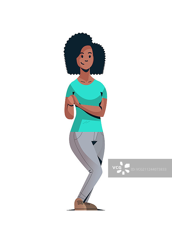 迷人的快乐女人做出喜悦的手势图片素材