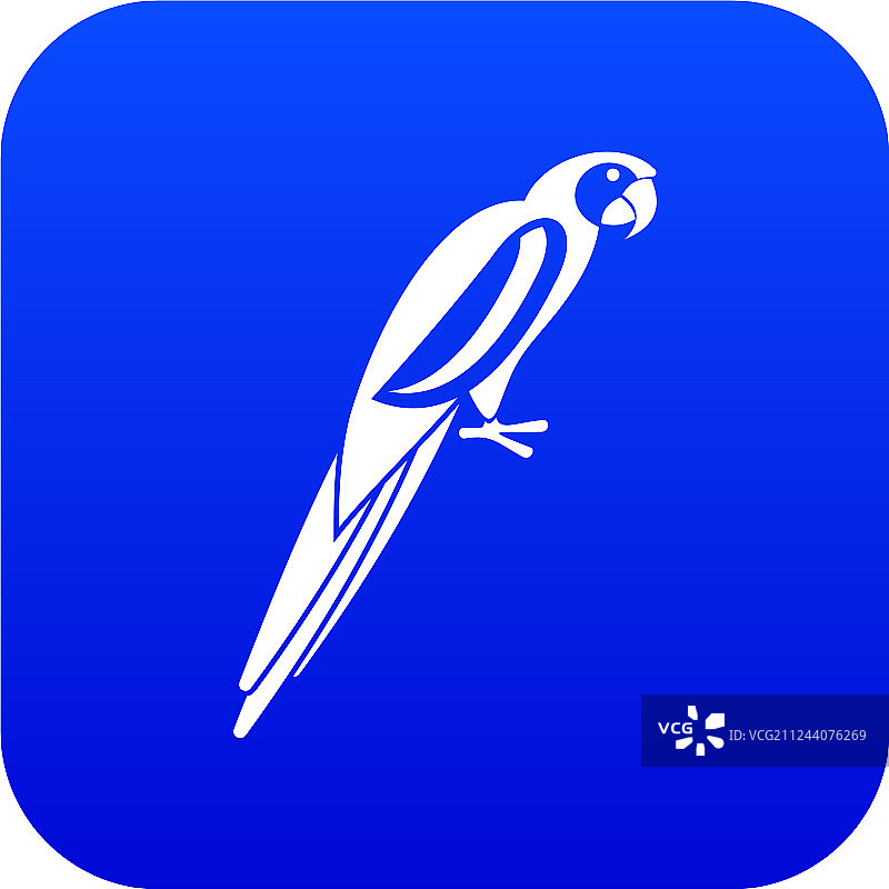 蓝色鹦鹉图标数字图片素材