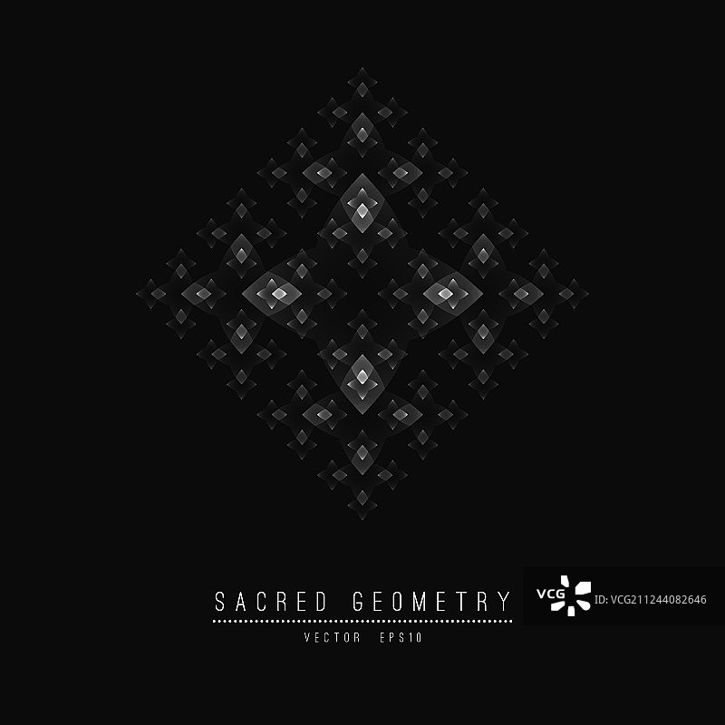生命之花神圣几何和谐象征图片素材