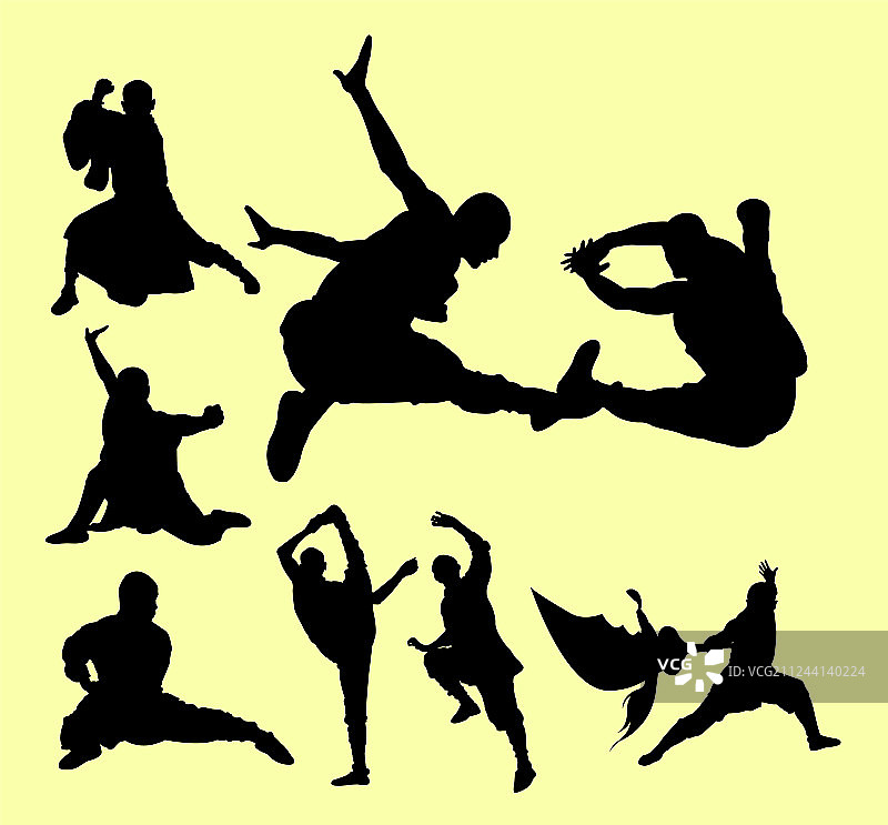 少林武术运动姿势图片素材