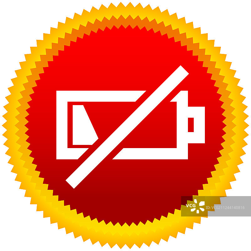 带有低电量符号的图标图片素材