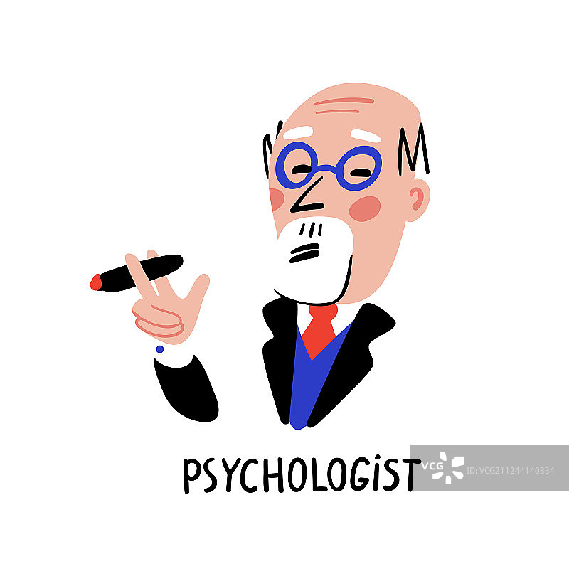 心理学人物插画图片素材