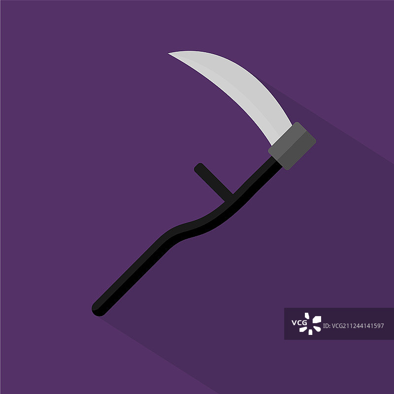 扁平化风格镰刀图标图片素材