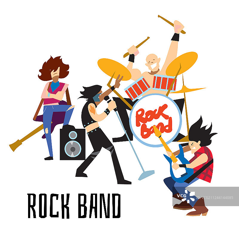 摇滚乐队音乐组合图片素材