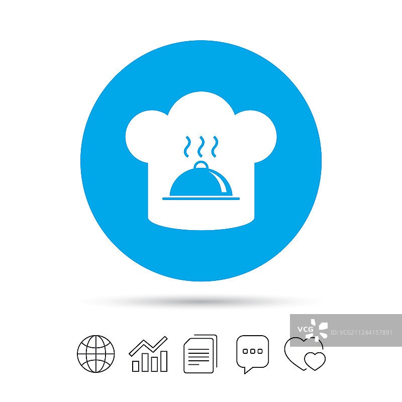 厨师帽标志图标，烹饪符号图片素材