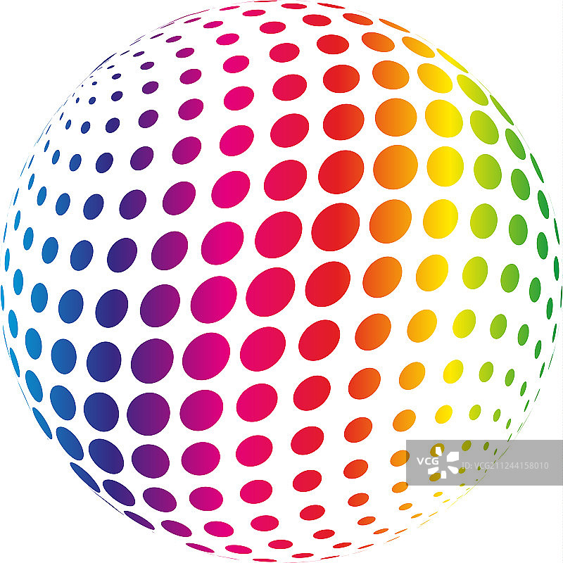 彩虹光谱球体抽象图片素材