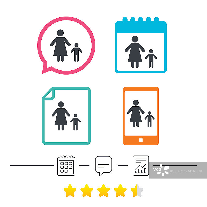 单亲家庭图标图片素材