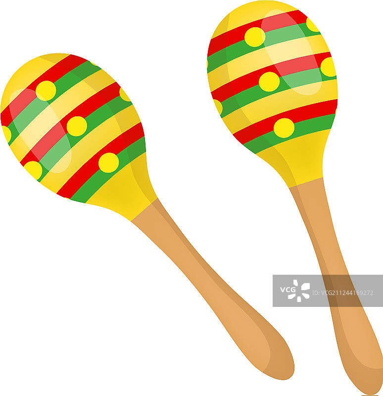 沙锤图标扁平卡通风格图片素材