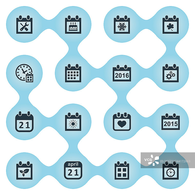简约日期图标合集图片素材