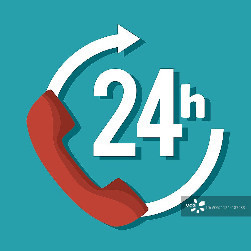 24小时服务标志图片素材