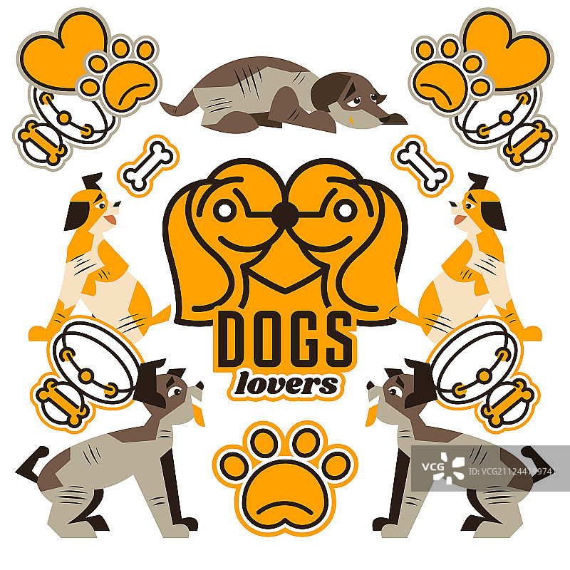 狗狗主题标志图片素材