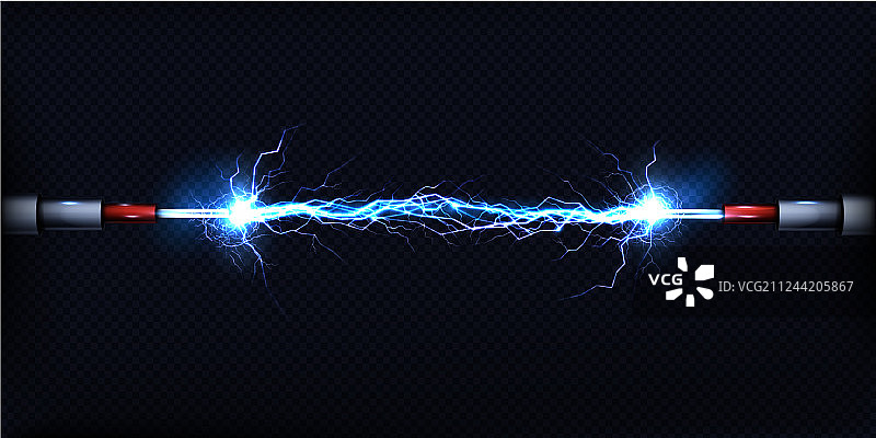 电缆之间的放电现象图片素材