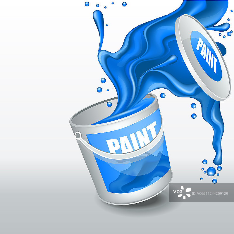 海军蓝油漆逼真3D飞溅效果图片素材