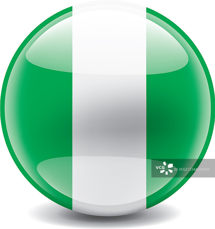 白色背景上的尼日利亚旗帜图片素材