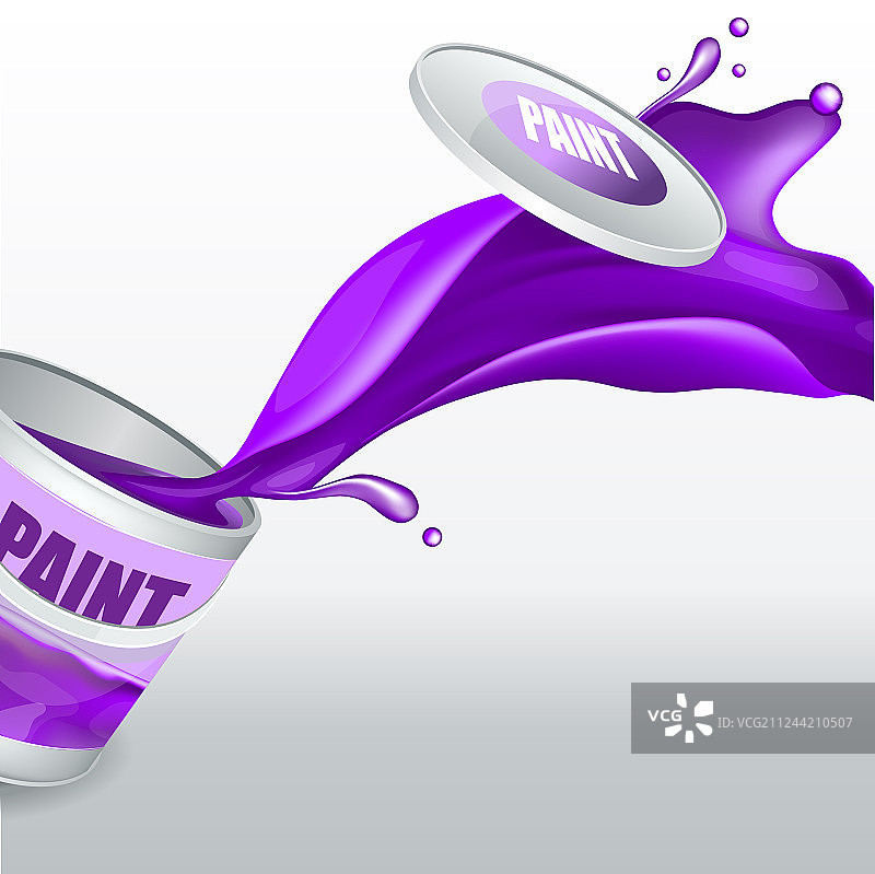 飞溅紫罗兰色逼真3D图像图片素材