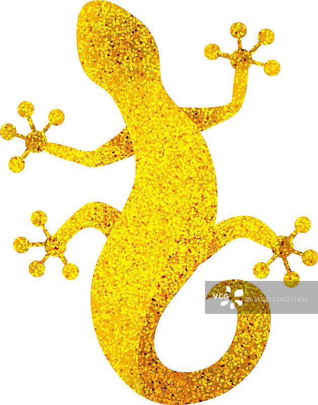 金色蜥蜴-闪耀的蝾螈标志图片素材