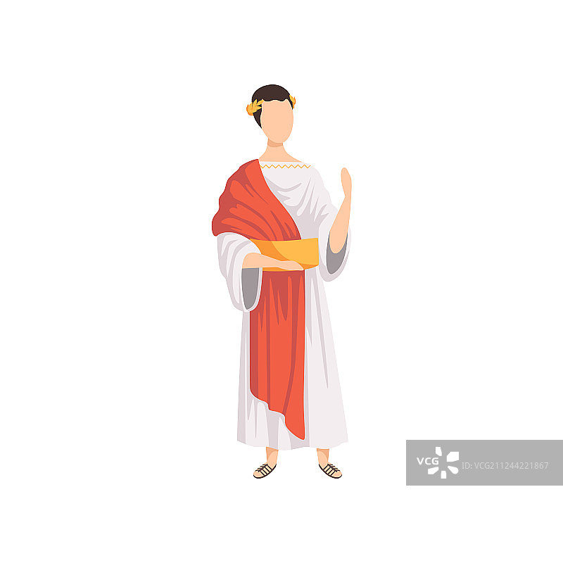 身着传统服饰的罗马皇帝图片素材