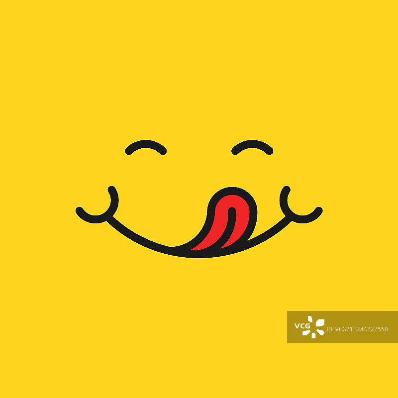 扁平风格的微笑表情图标图片素材