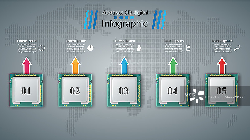电脑芯片商业信息图图片素材
