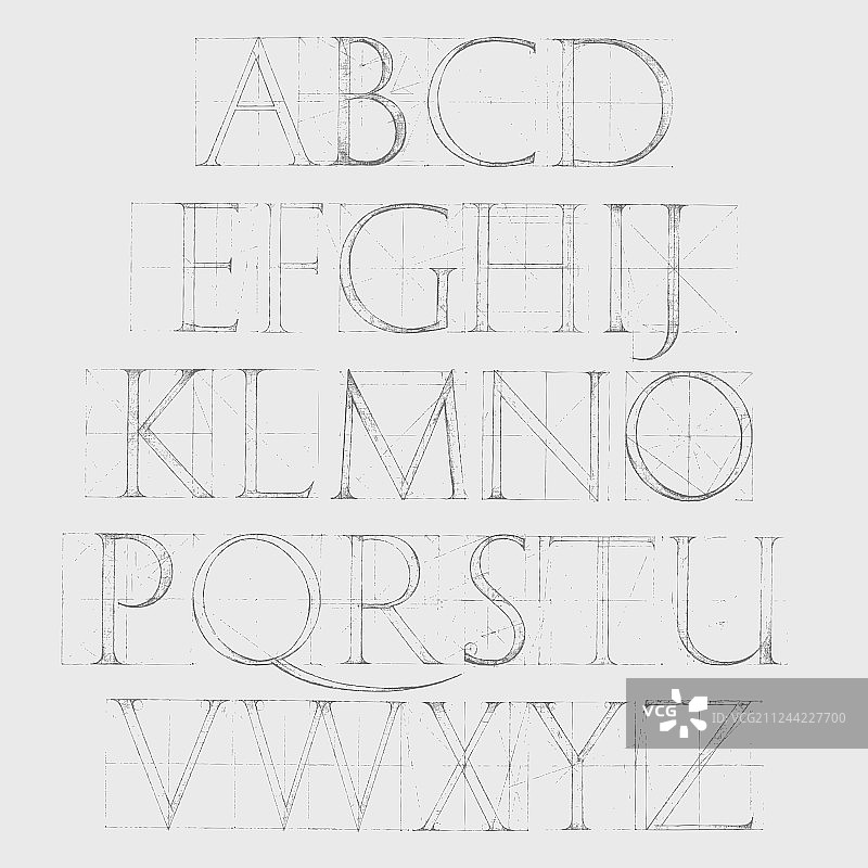 Antiqua手绘风格字体图片素材