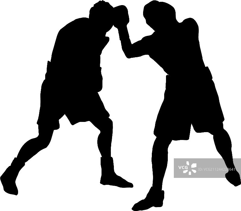 拳击剪影图片素材