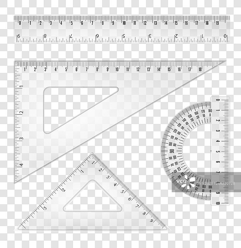 蓝黄色尺子图片素材