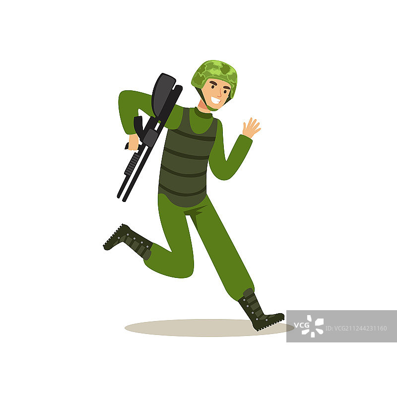 迷彩步兵战士角色图片素材