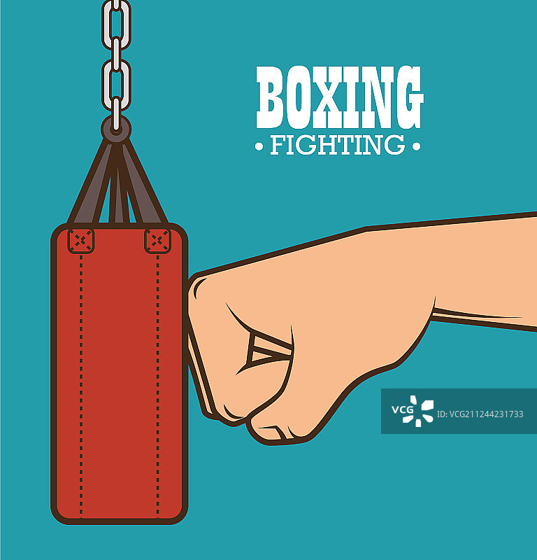 孤立的拳击沙袋图片素材