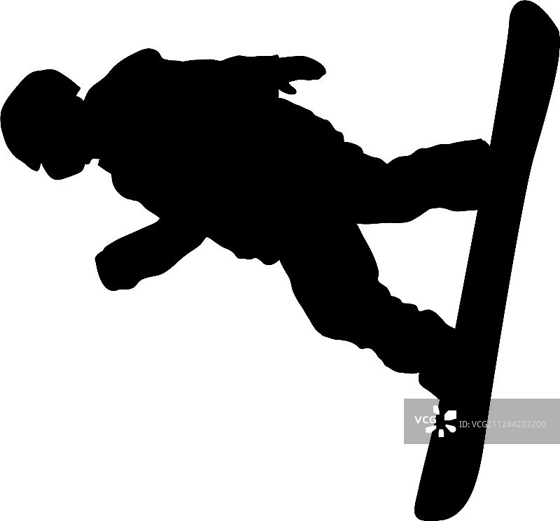 滑雪男子剪影图片素材