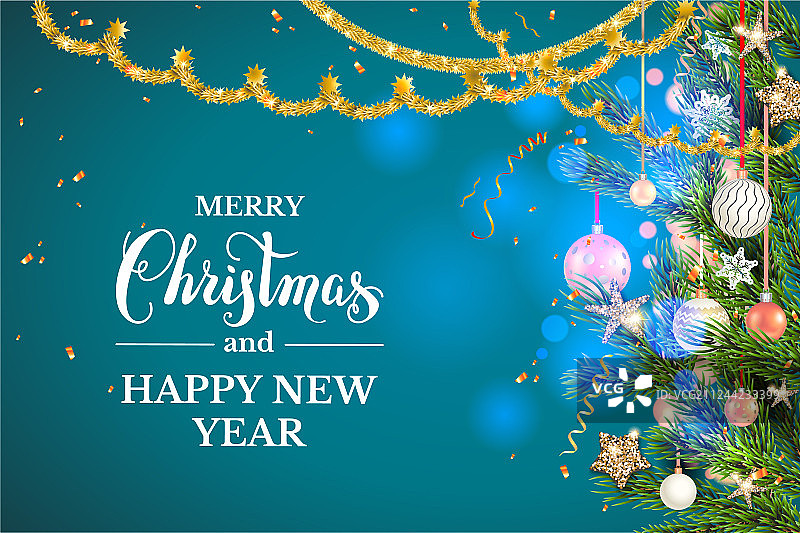 蓝色的圣诞背景图片素材