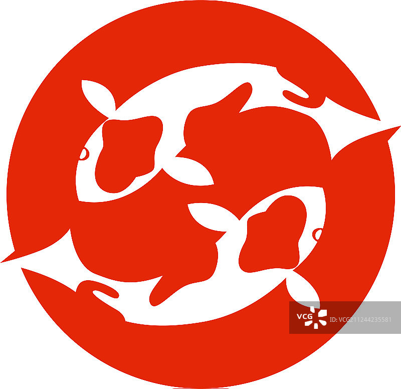 锦鲤标志和符号模板图标图片素材