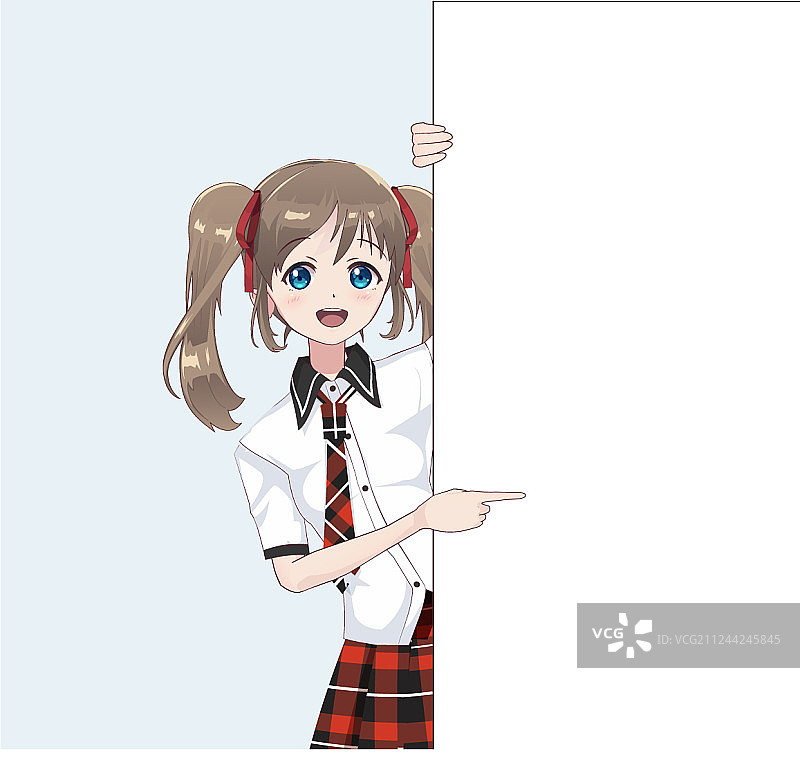 从柱子后面向外看的亚洲女人图片素材