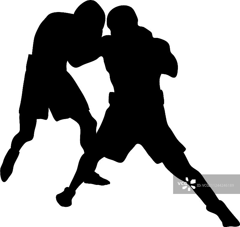 拳击剪影图片素材
