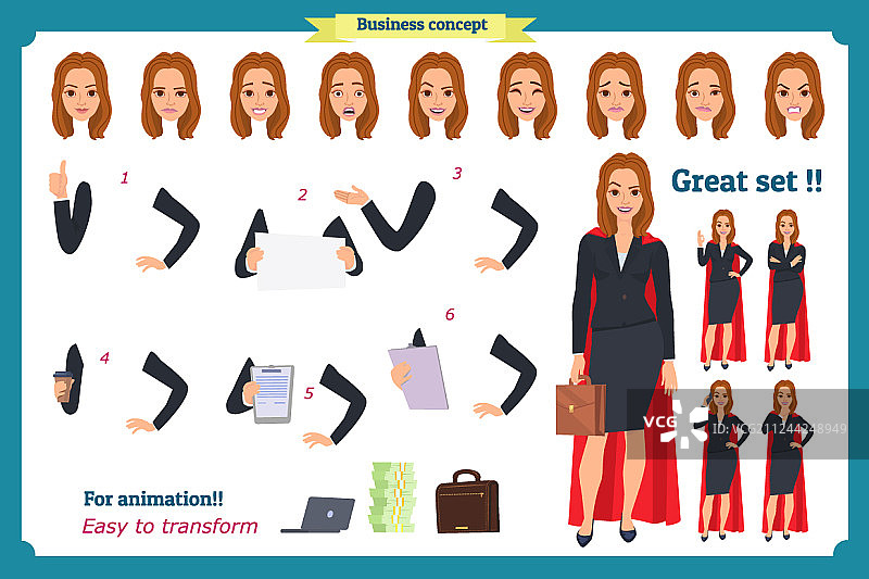 女强人角色设计素材图片素材