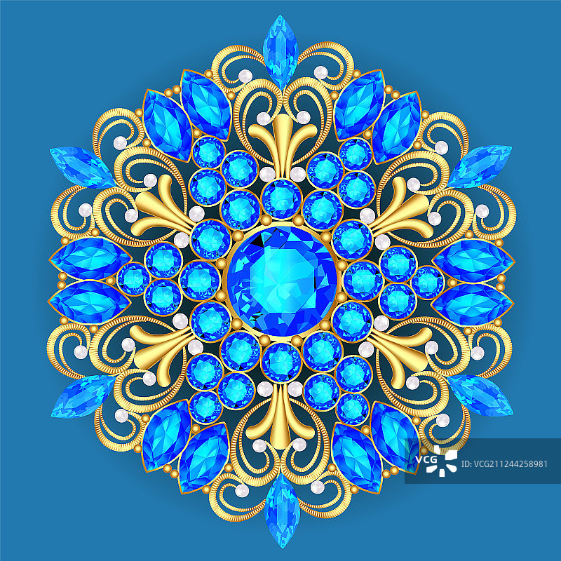 带有宝石的胸针吊坠图片素材