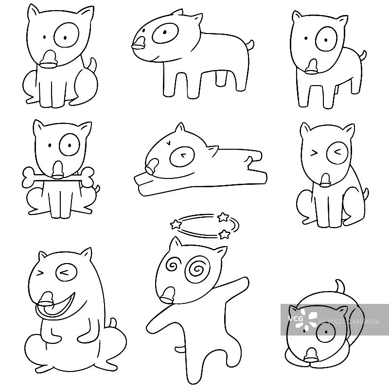 斗牛梗犬图案图片素材