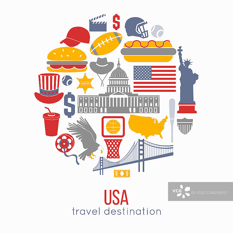 美国文化符号集：欧洲旅行美国图片素材