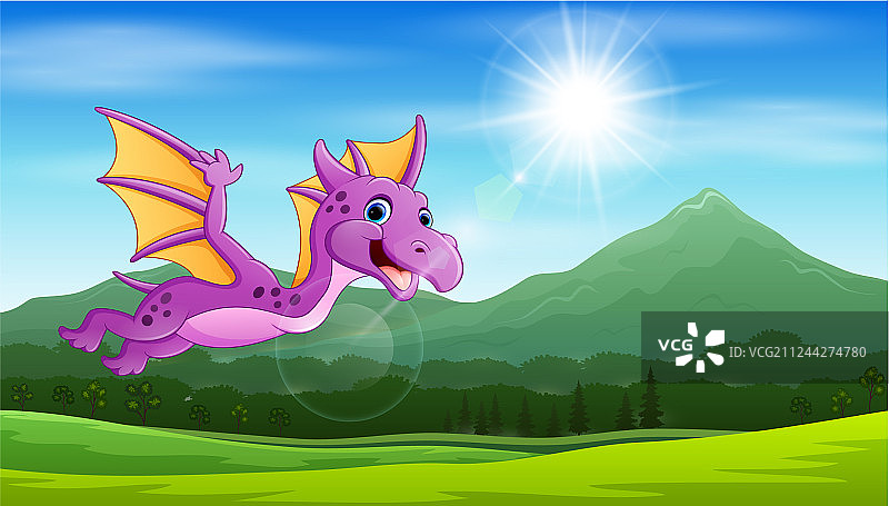 阳光下的翼手龙图片素材