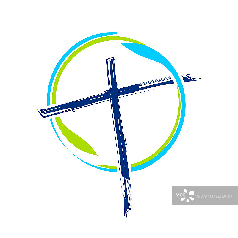 世界部委刷抽象十字架符号设计图片素材