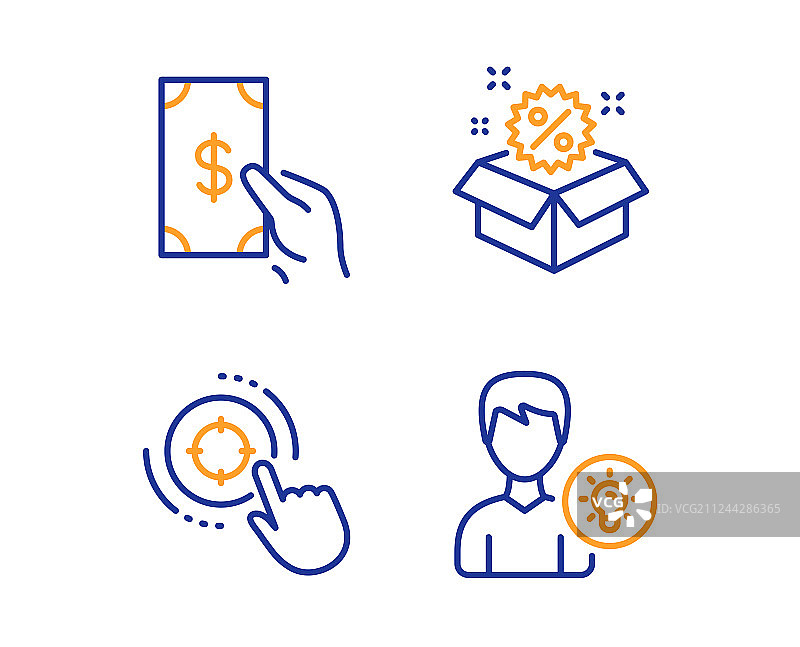 SEO目标：收款和销售图标集图片素材