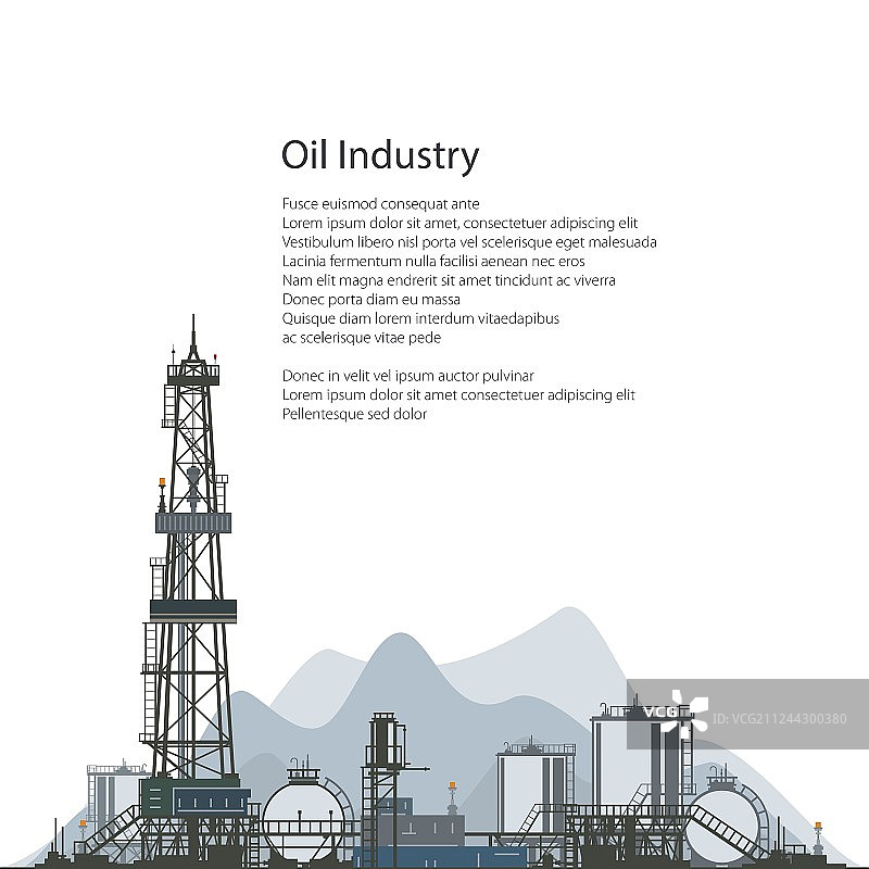 石油钻井平台宣传册设计图片素材