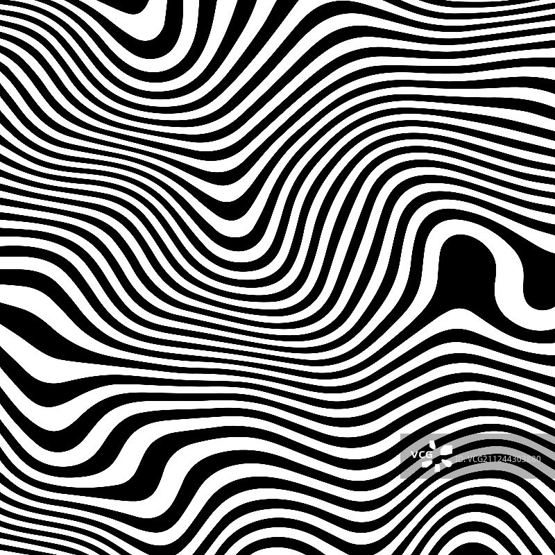 黑白条纹抽象波浪背景图片素材