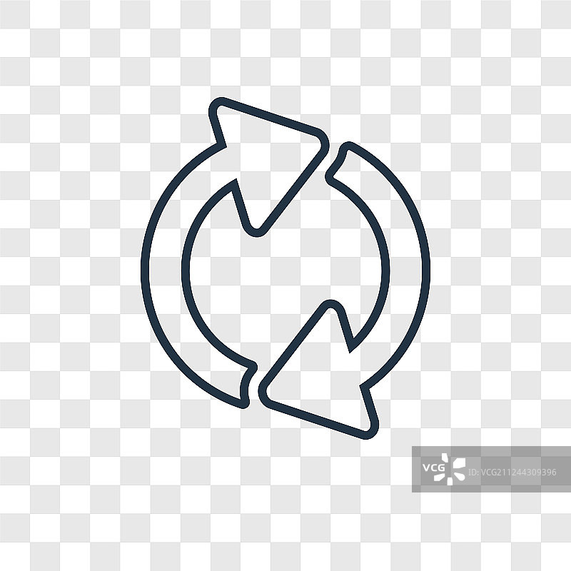 循环箭头概念线性图标图片素材
