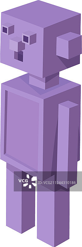 立方体机器人卡通角色图片素材