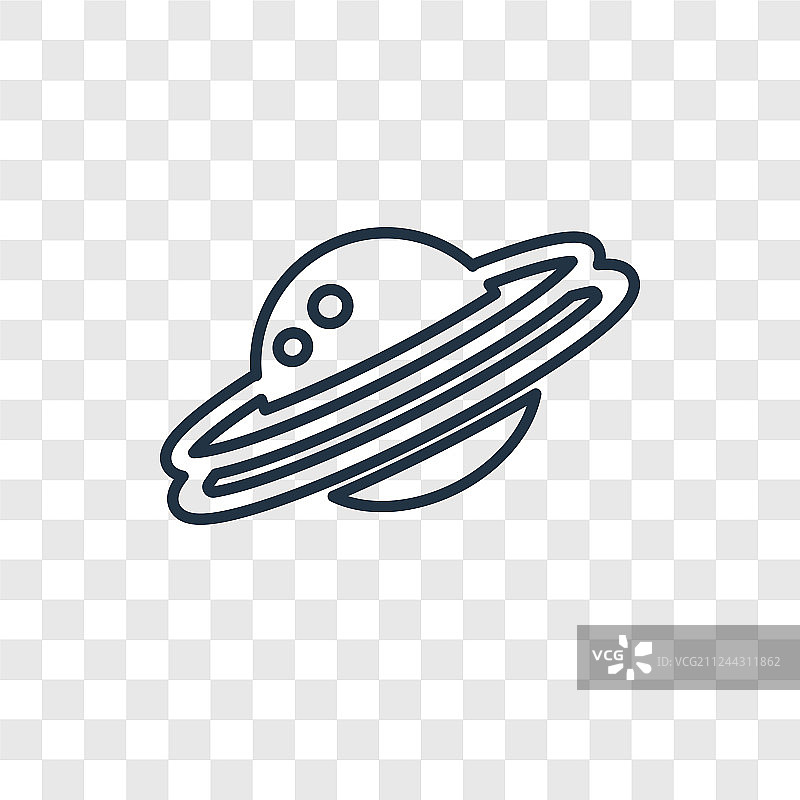 土星概念线性图标图片素材