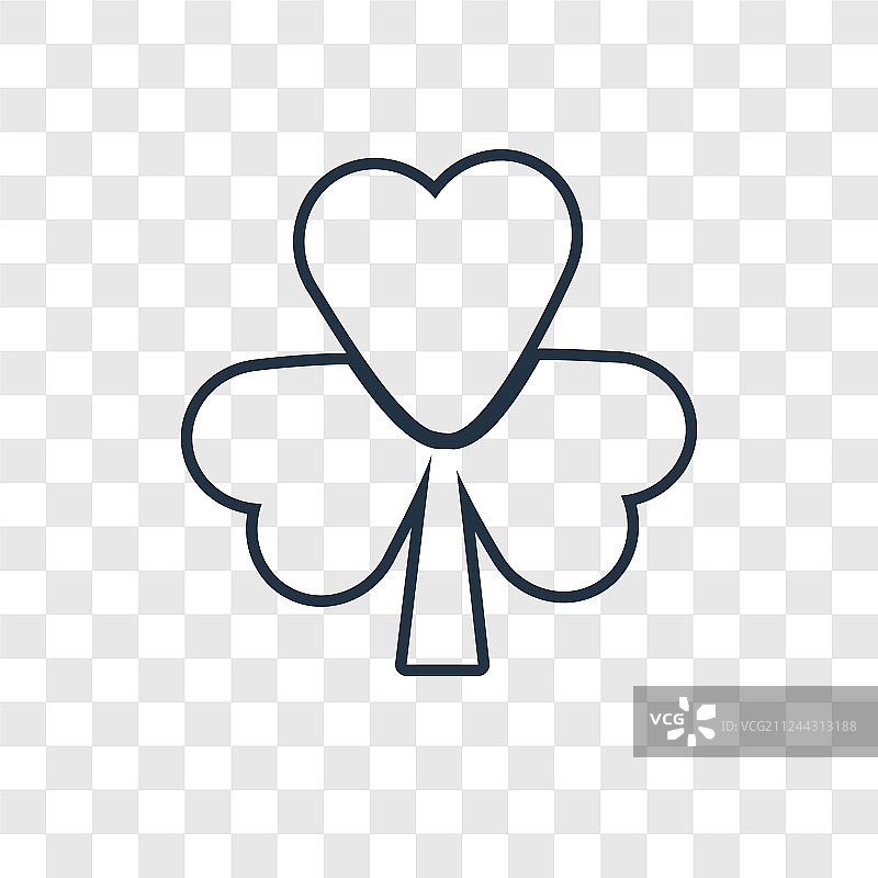 透明背景上的叶子概念线性图标图片素材